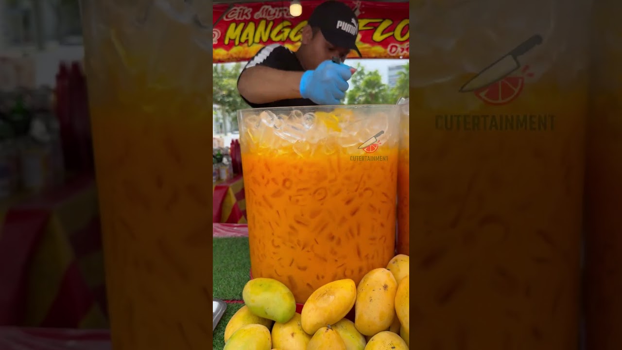 Famous mango shake with ice cream in Malaysia