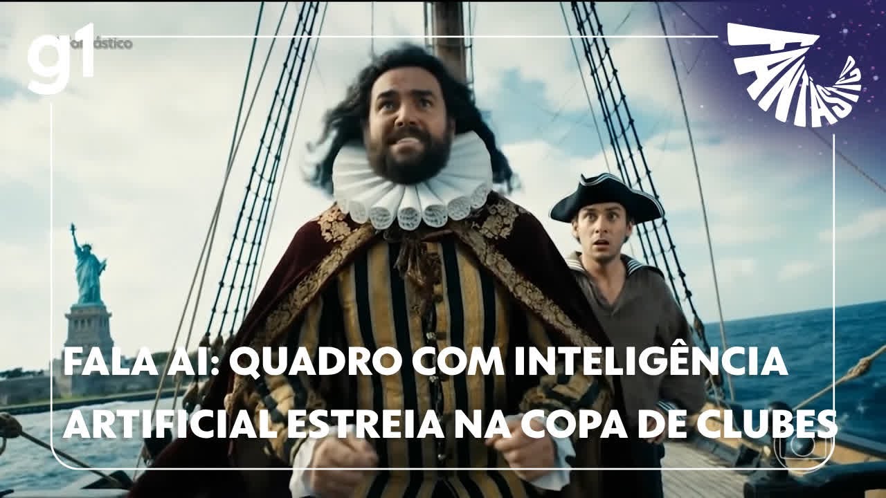 Fantástico: quadro com inteligência artificial estreia com brincadeira na Copa de Clubes