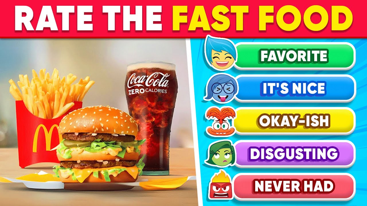 Fast Food Tier List | Rate the Junk Food 🍟 🍕 🍔 🍩 Food Quiz | Daily Quiz