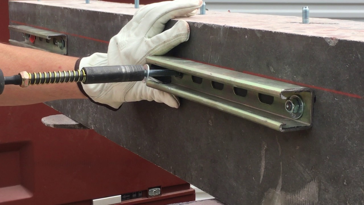 Fastening Unistrut to Concrete Using 3/8