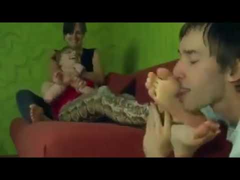 Feet tickle with the tongue