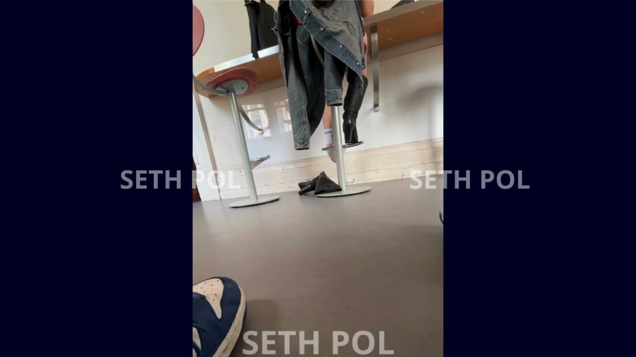 Feetplay shoeplay white dirty socks out of boots in library (FULL VIDEO IN DESCRIPTIONS)