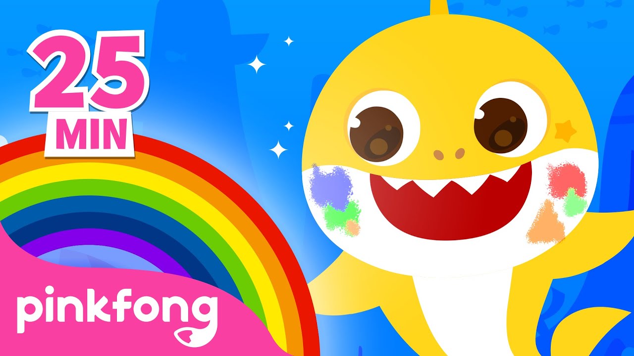 Feliz Mês de Tubarão 🎉| Cores no Mar e mais | +Compilação | Pinkfong Canções para crianças