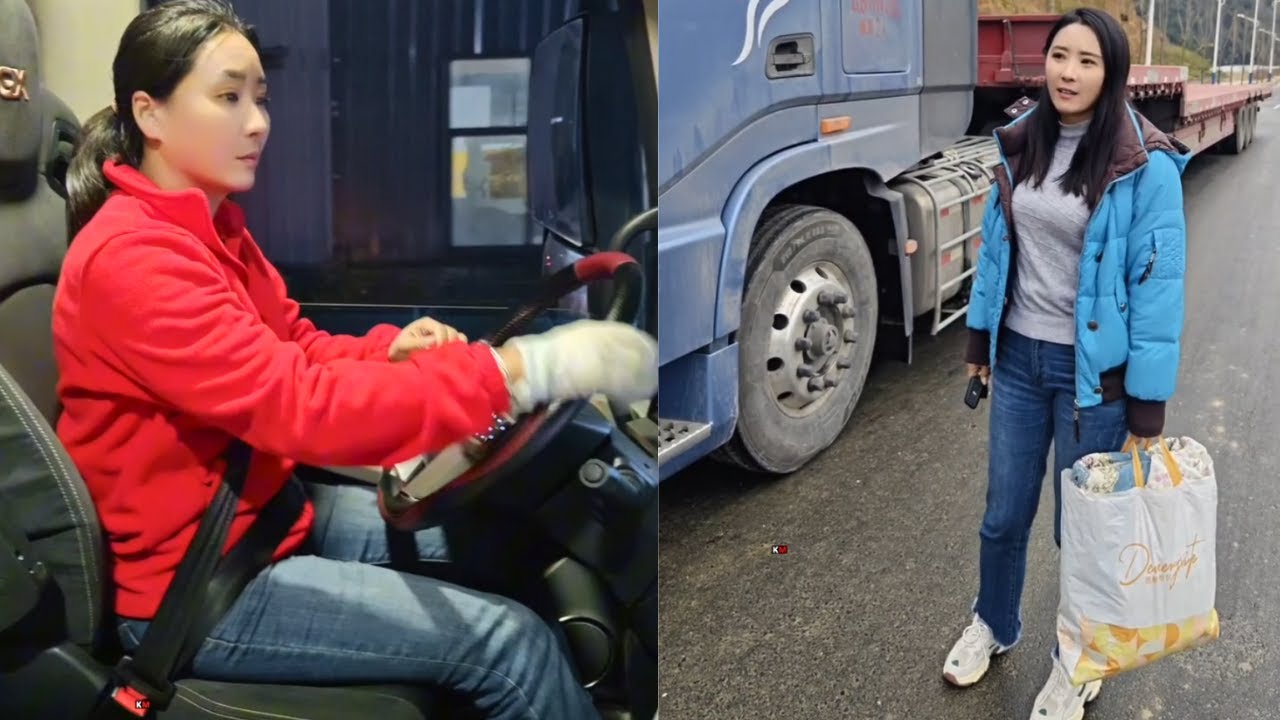 Female Driver Wei Xiaoyang Completes Delivery and Prepares for the Next Day on the Road