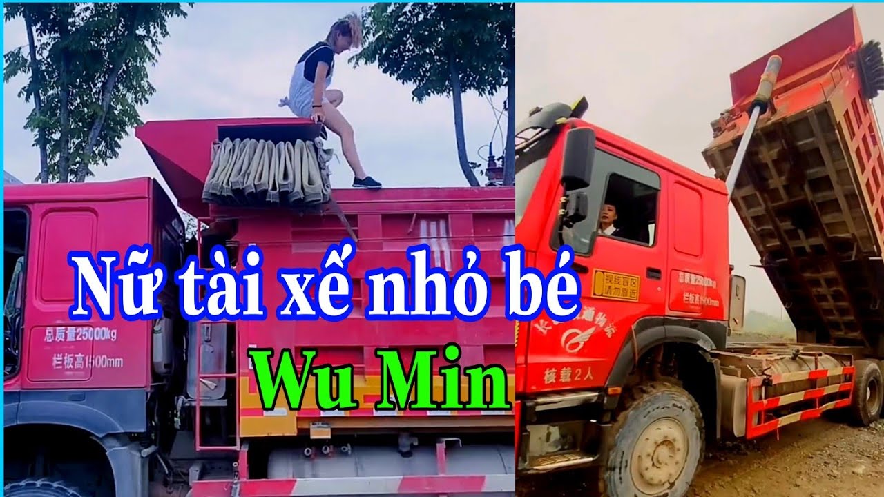Female truck driver Wu Min, already black, small.