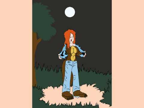 Female Werewolf Under The Moon