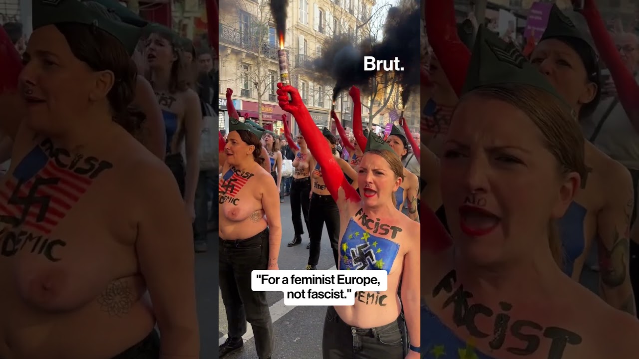 Femen Activists Protest Fascism in Paris