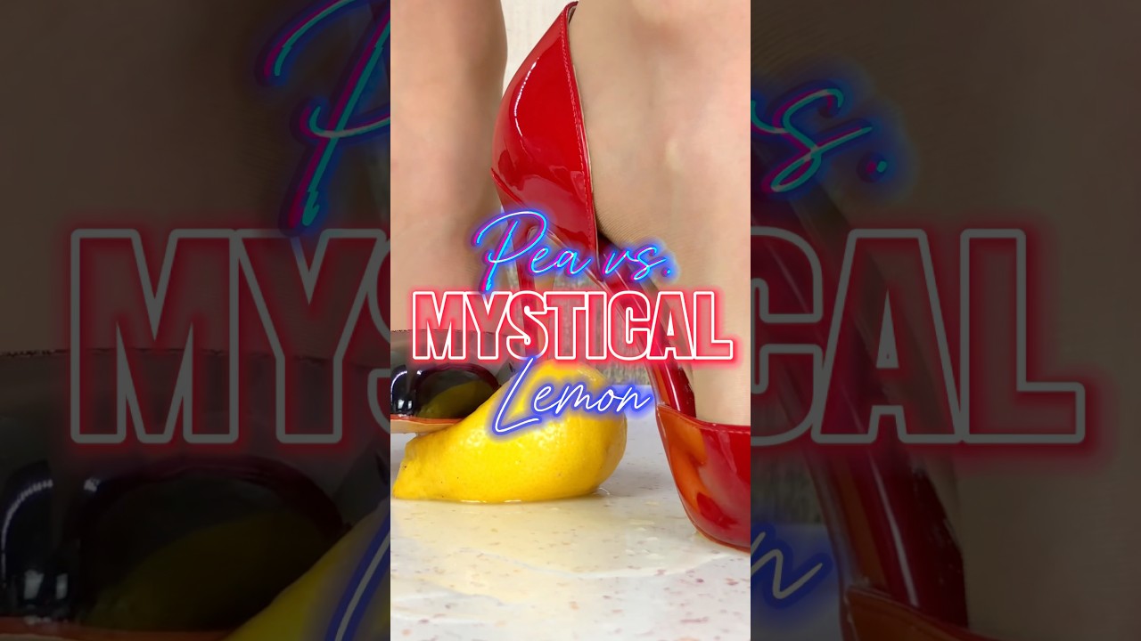 Ferrari Pumps vs. Mystical Lemon! Heels Crushing Food! Oddly Satisfying! ASMR