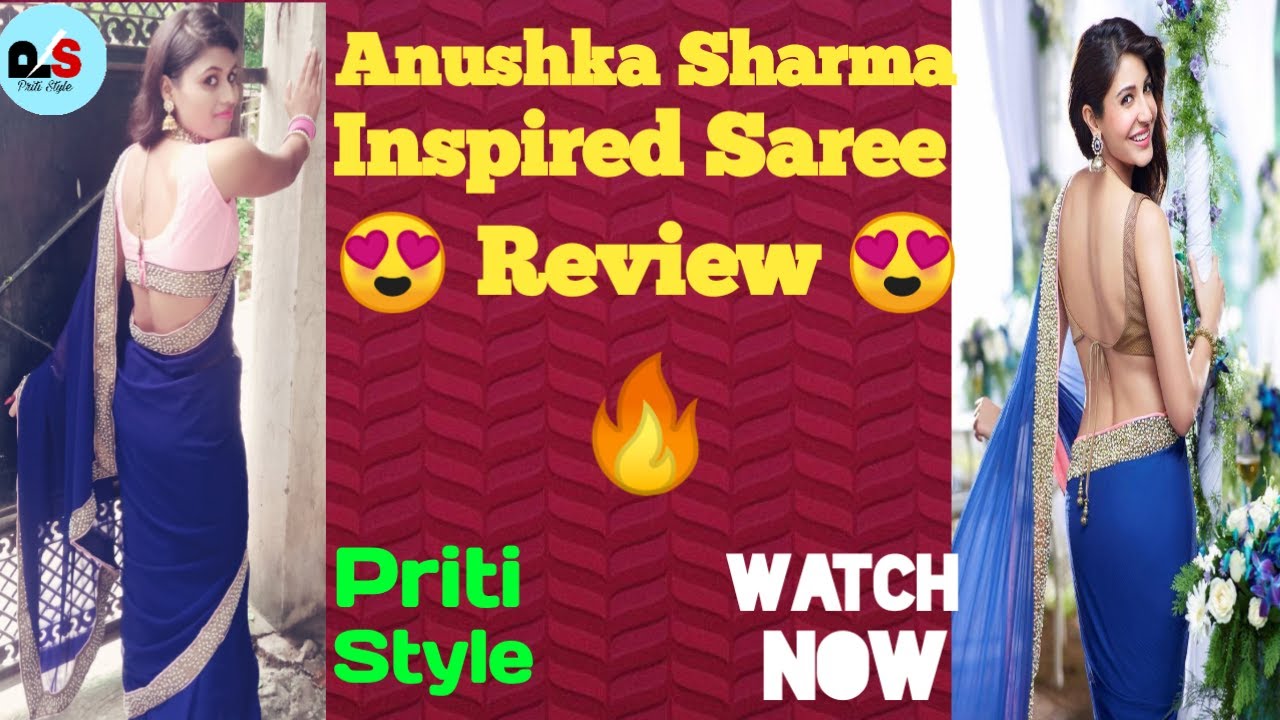😍Festive Saree Review🔥Anushka Sharma inspired Saree Review😍  #Pritistyle #celebritystylesaree