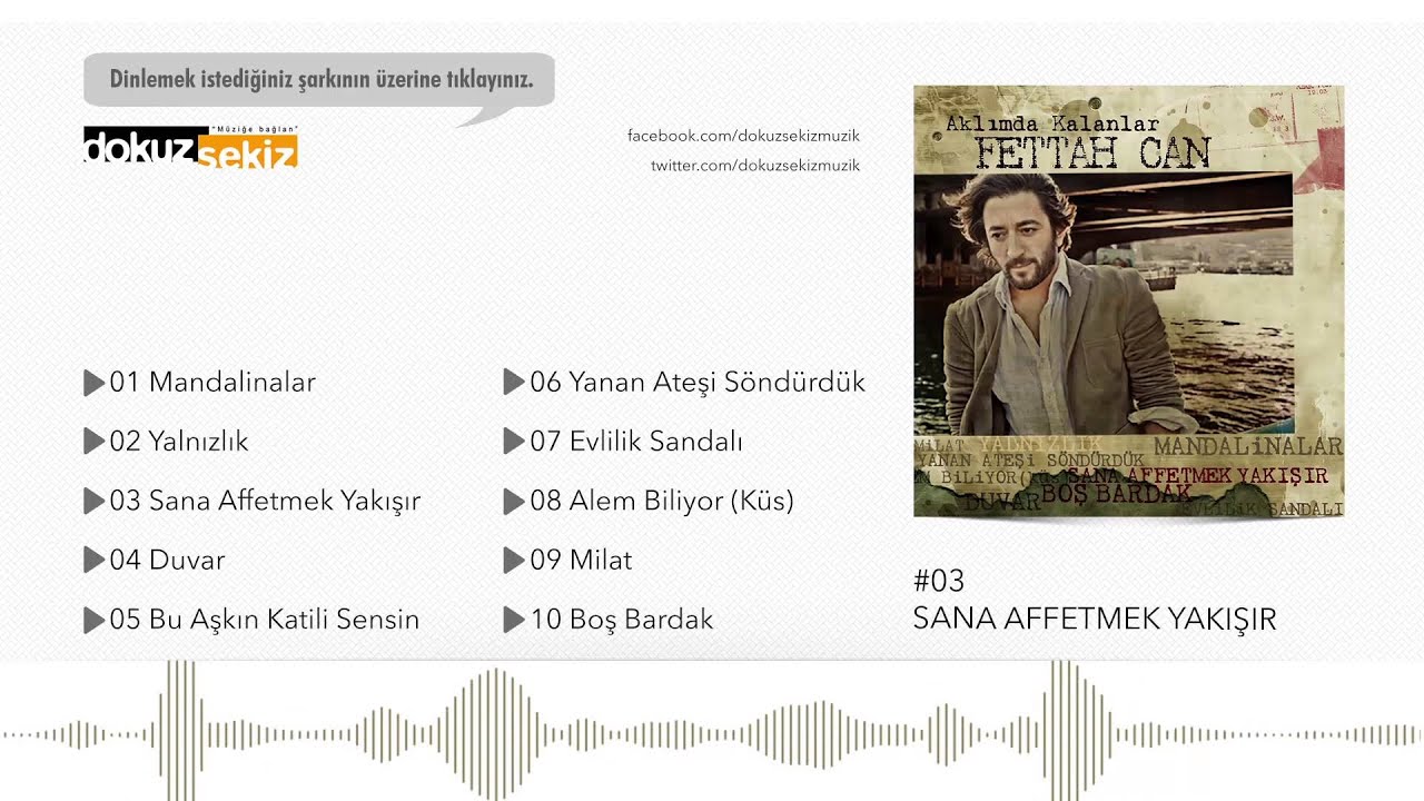 Fettah Can - Sana Affetmek Yakışır (Official Audio)