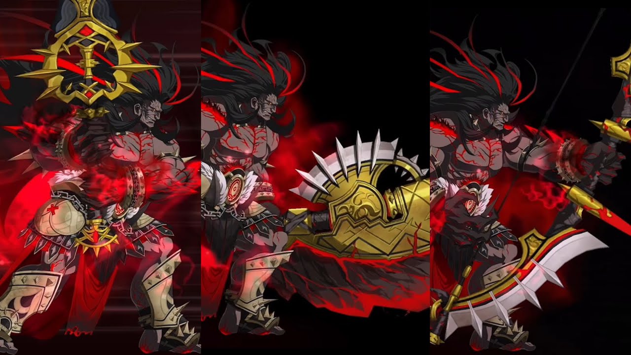 【FGO】Grand Berserker Heracles Ichor All Battle Animation: Sword, Axe and Bow Mode