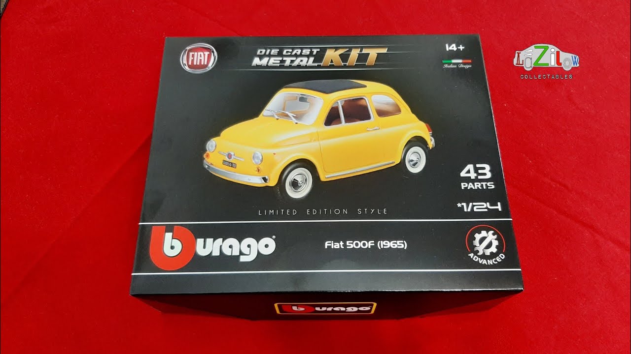 Fiat 500F 1965 Burago diecast kit review and build