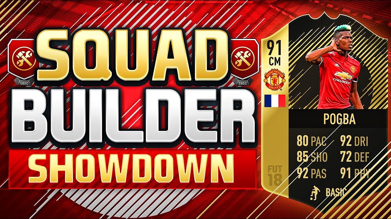 FIFA 18 SQUAD BUILDER SHOWDOWN!!! 91 INFORM POGBA!!! Title Party Spoiling Pogba