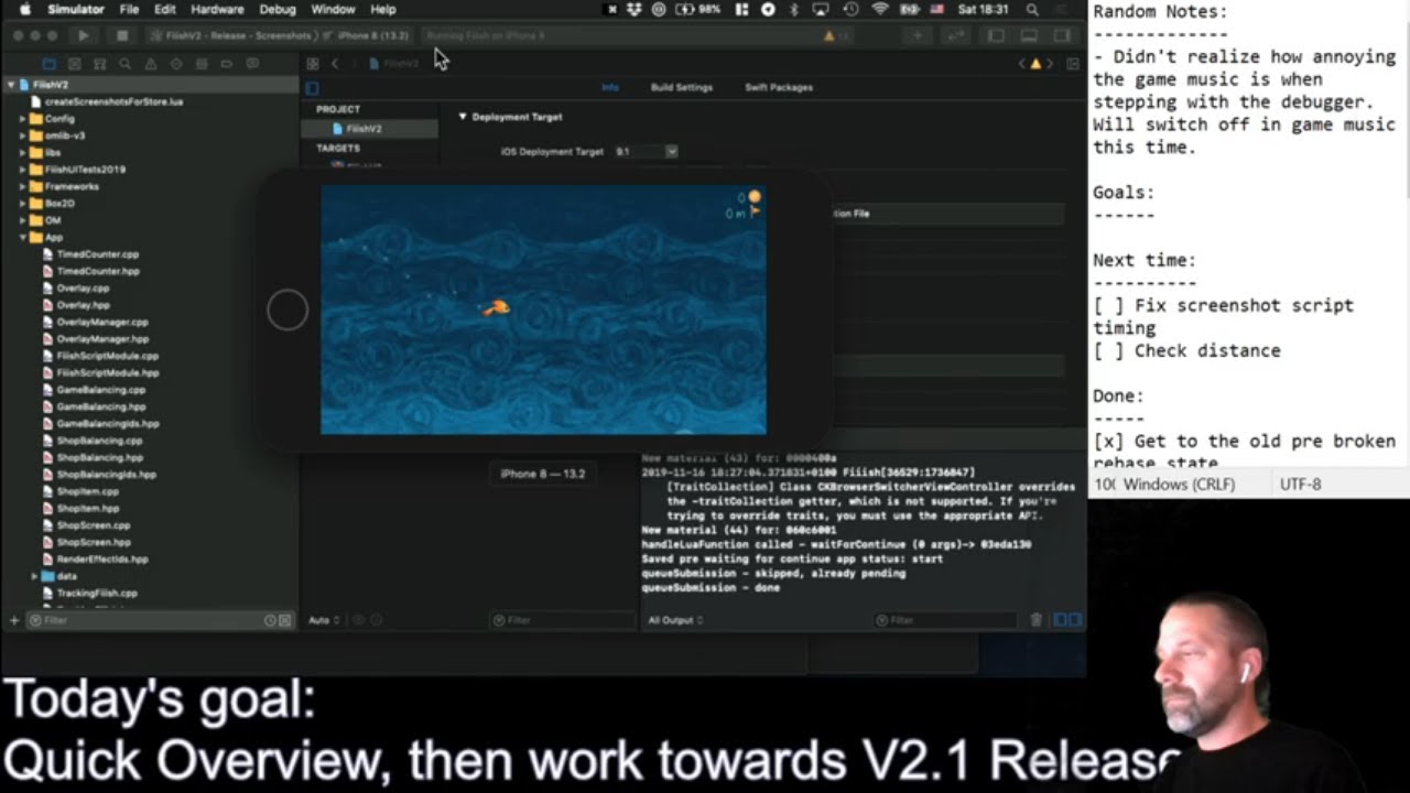 Fiiish! #0002 - C+/OpenGL iOS game development in XCode