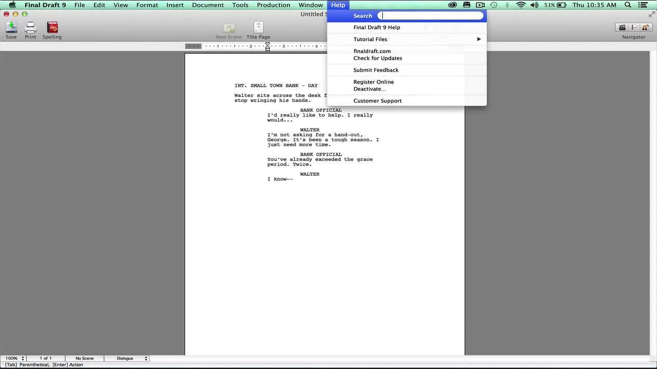 Final Draft 9 for Mac | Quick Start Tutorial