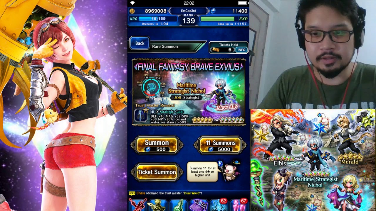 Final Fantasy Brave Exvius - CG Nichol Banner! (featuring lullabies and froggy sounds)