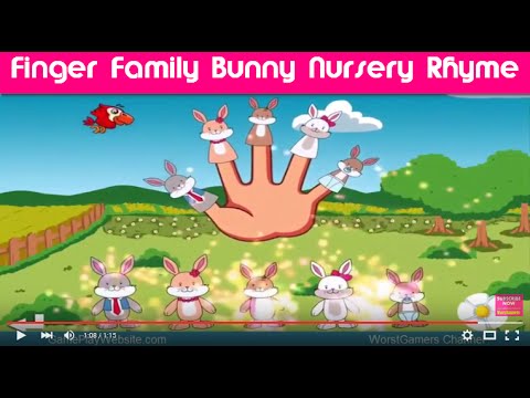 Finger Family Song  for Children - Bunny Daddy Nursery Rhymes  School and Kindergarten