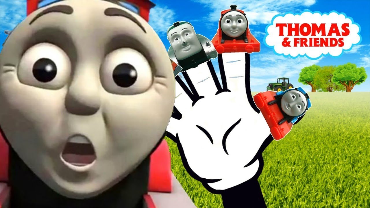 Finger Family Song Thomas and Friends Track BACKWARD Thomas the train  Nursery Rhyme Song Video