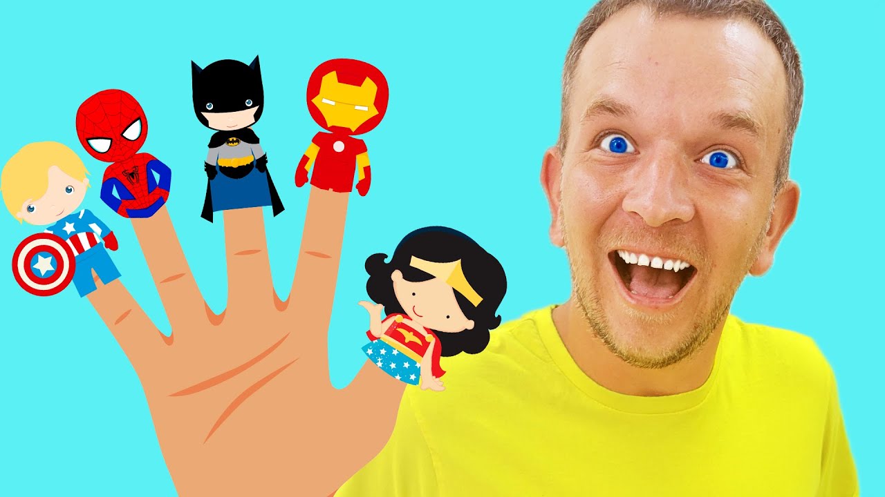 Finger Family Superheros - Kids Songs and Nursery Rhymes with Max