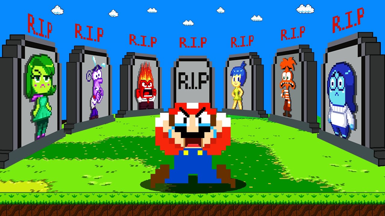 Finish the patern? Mario R.I.P INSIDE OUT 2 Characters... Please Wake Up | Game Animation
