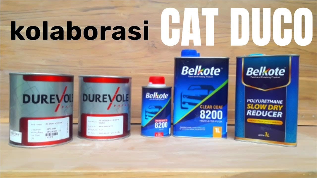 FINISHING CAT DUCO  KAYU JATI PRODUK  DARI DUREVOLE DAN CLEAR BELKOTE 8200