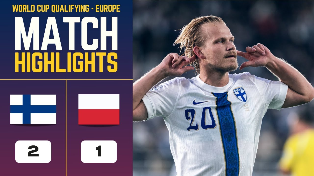 Finland vs Poland | 2-1 | Highlights | World Cup Qualifying Europe 2024-25 | finland poland
