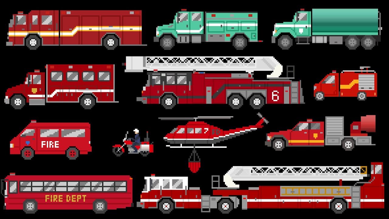 Fire Vehicles 2 - Emergency Trucks & Apparatus - The Kids' Picture Show