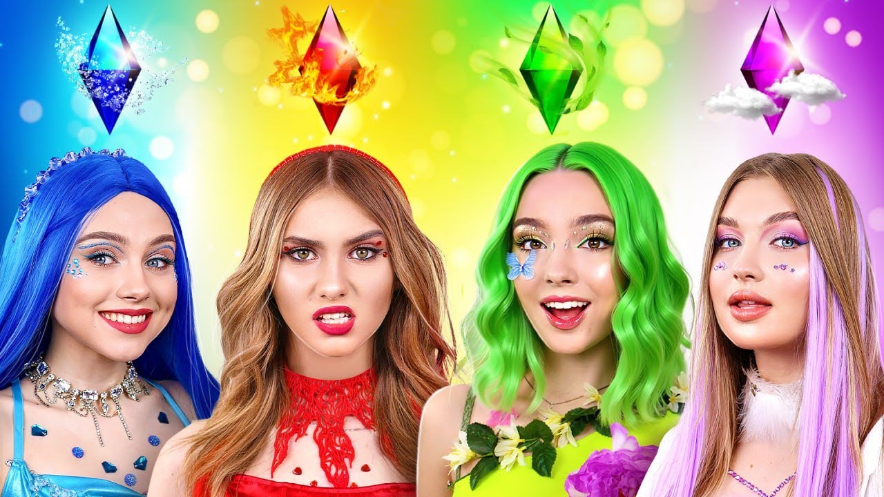 Fire, Water, Air and Earth Girl in Jail! Trying to Escape Four Elements Jail