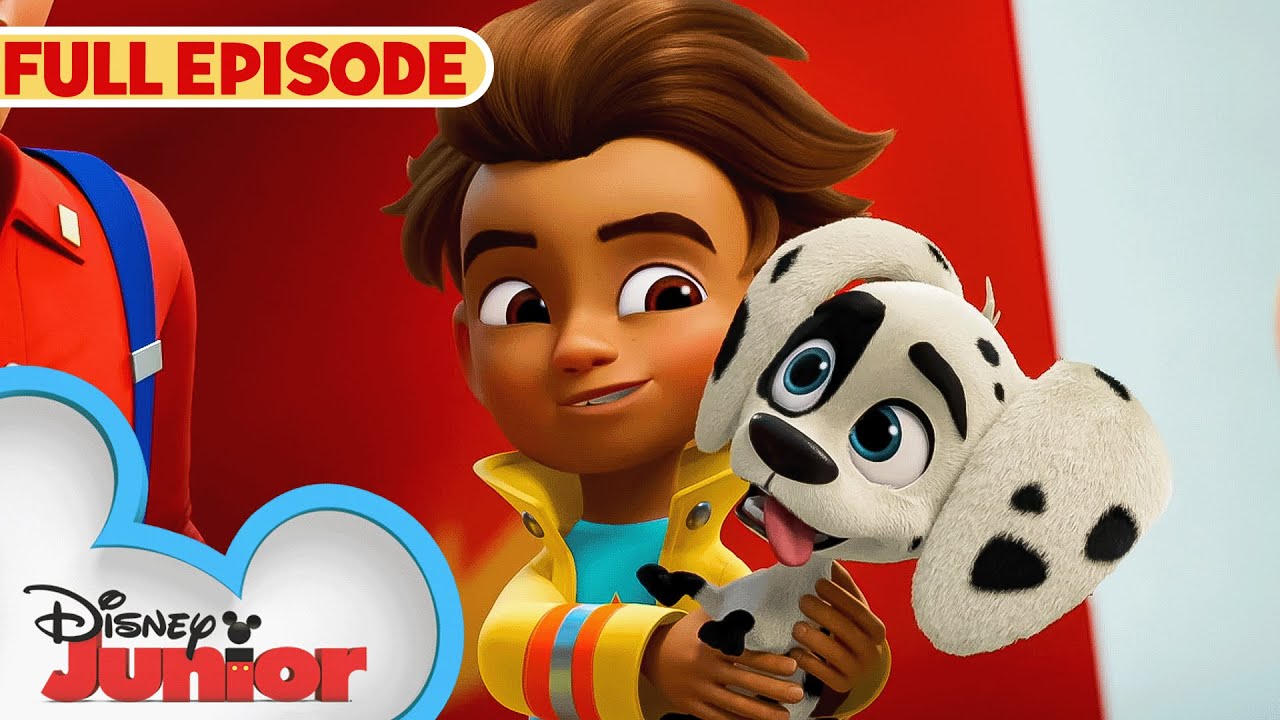 Firebuds First Episode! | S1 E1 | Full Episode | Car in a Tree / Dalmatian Day | @disneyjr
