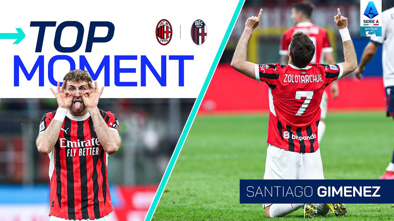 First Brace in Serie A for Santi Gimenez | Top Moment | Milan-Bologna | Serie A 2024/25