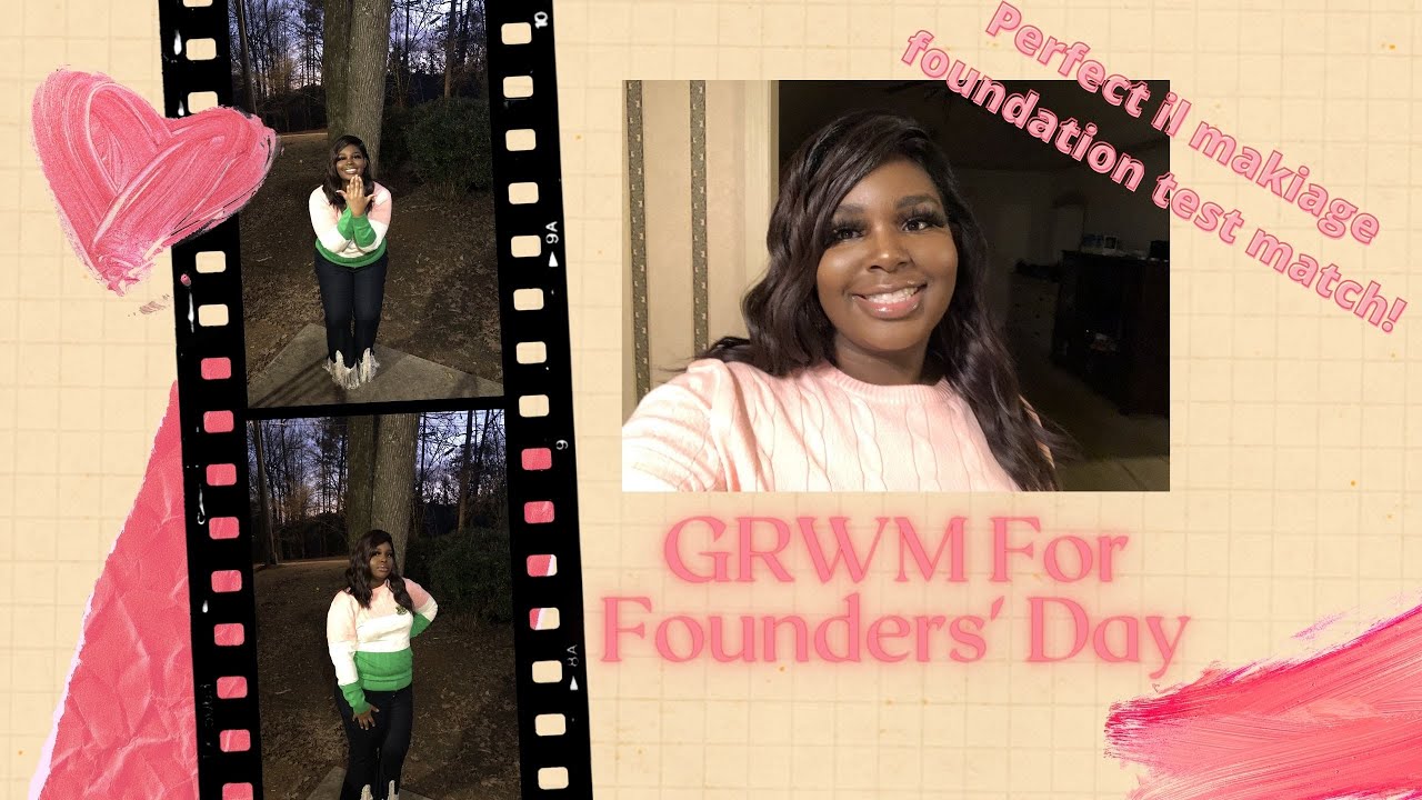 First GRWM 2021 FOUNDERS' DAY LOOK💕💚 + il Makiage Foundation Try On Review