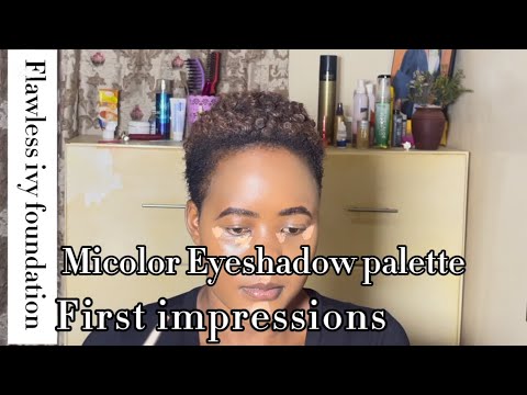 First impressions of flawless ivy foundation & Micolor powder palette |Shadia.N