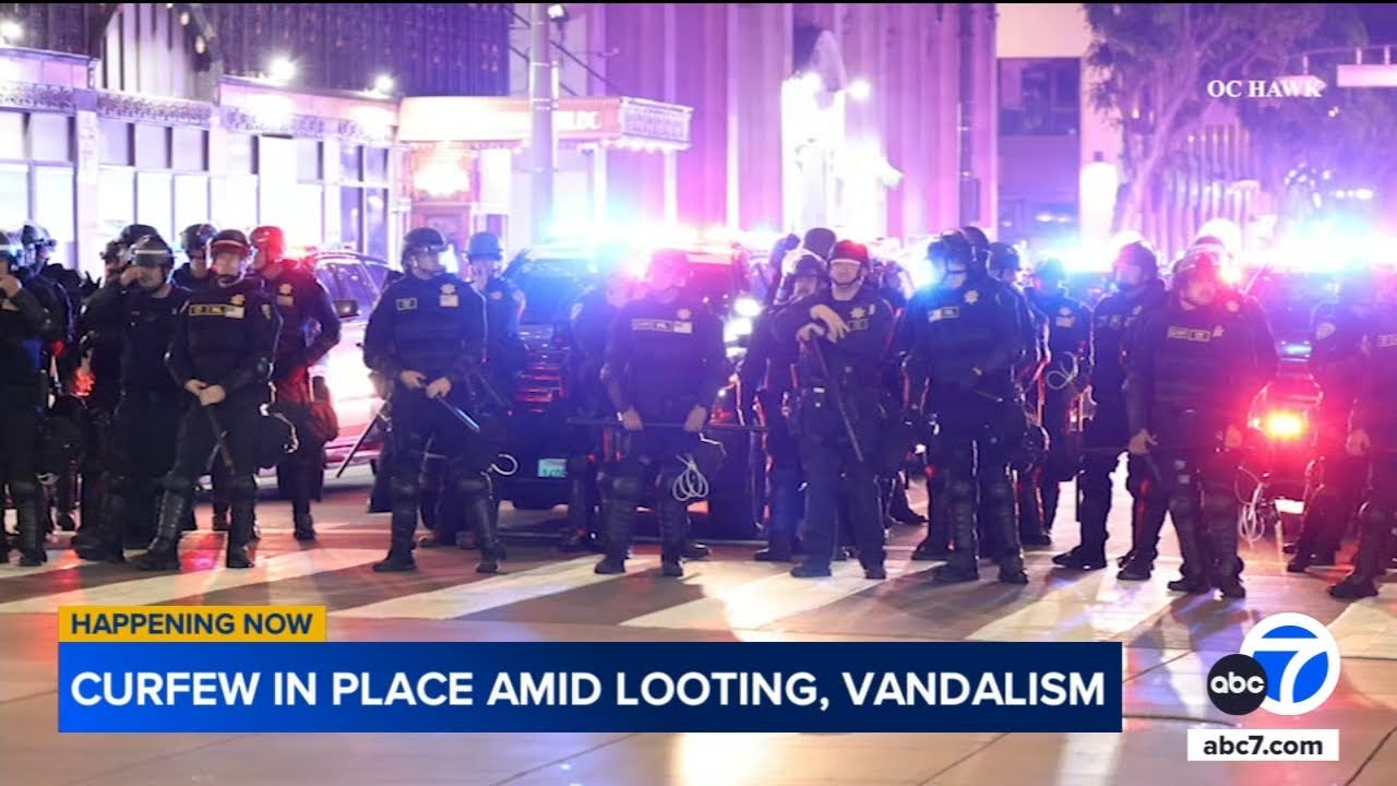 First night of downtown L.A. curfew ends with arrests