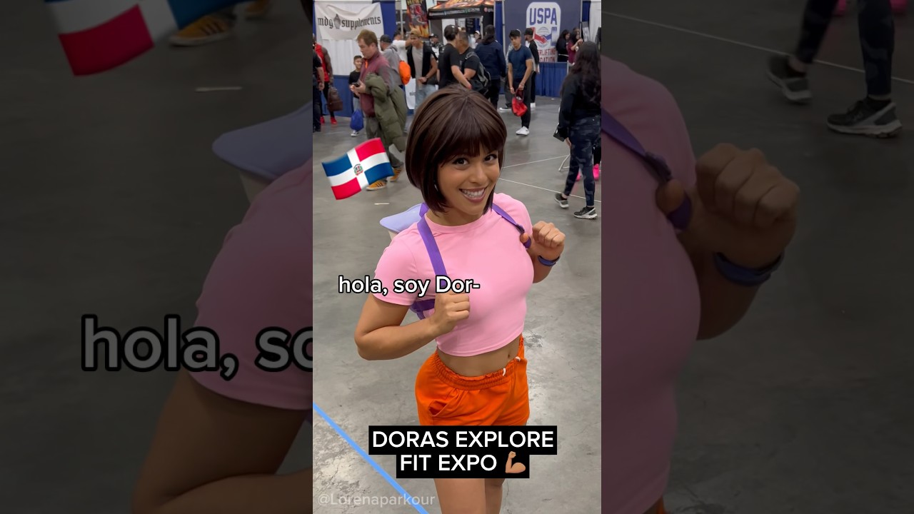 FIT EXPO 💪🏽💪🏽 Dora dies at the end ⚰️💀 #dora #dominicandora #fitexpo #calisthenics