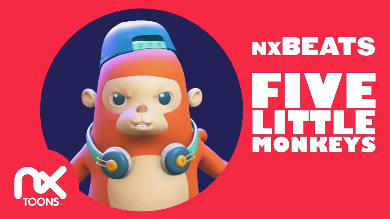Five Little Monkeys | Fun Song for Kids | Nursery Rhymes - nxBEATS video
