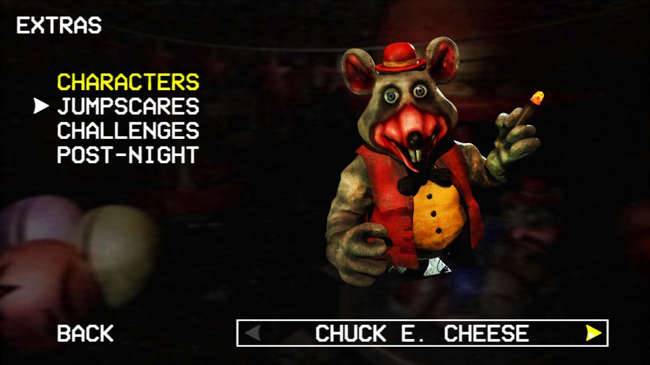 Five Nights at Chuck E. Cheese's: Rebooted - All Animatronics Showcase / Extras Contents