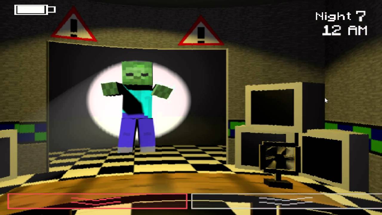 Five Nights at Minecraft Herobrine jumpscare