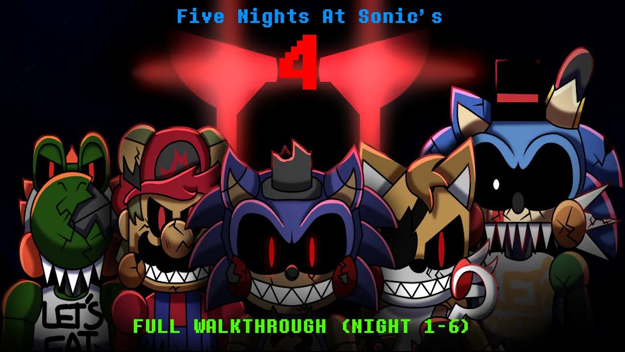 Five Nights At Sonic's 4 Alternate Edition (Full Walkthrough Night 1-6)