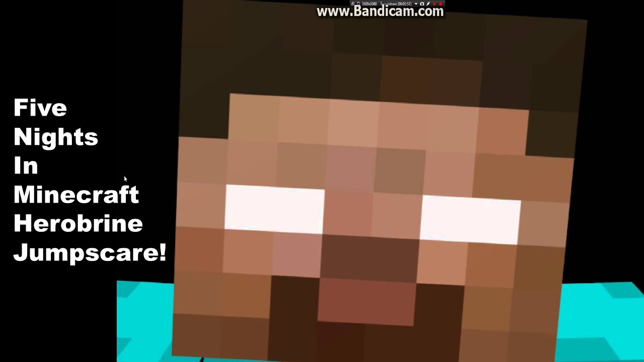 Five Nights in Minecraft Herobrine Jumpscare!