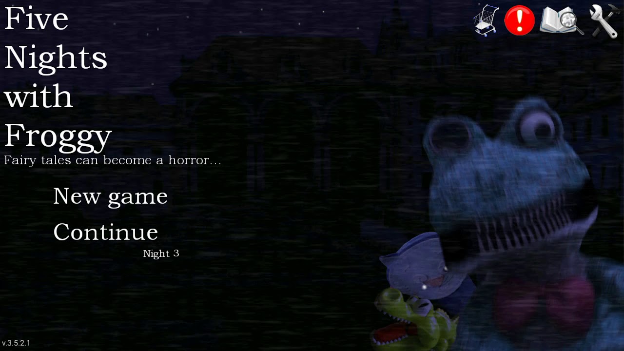 Five nights with froggy menu theme