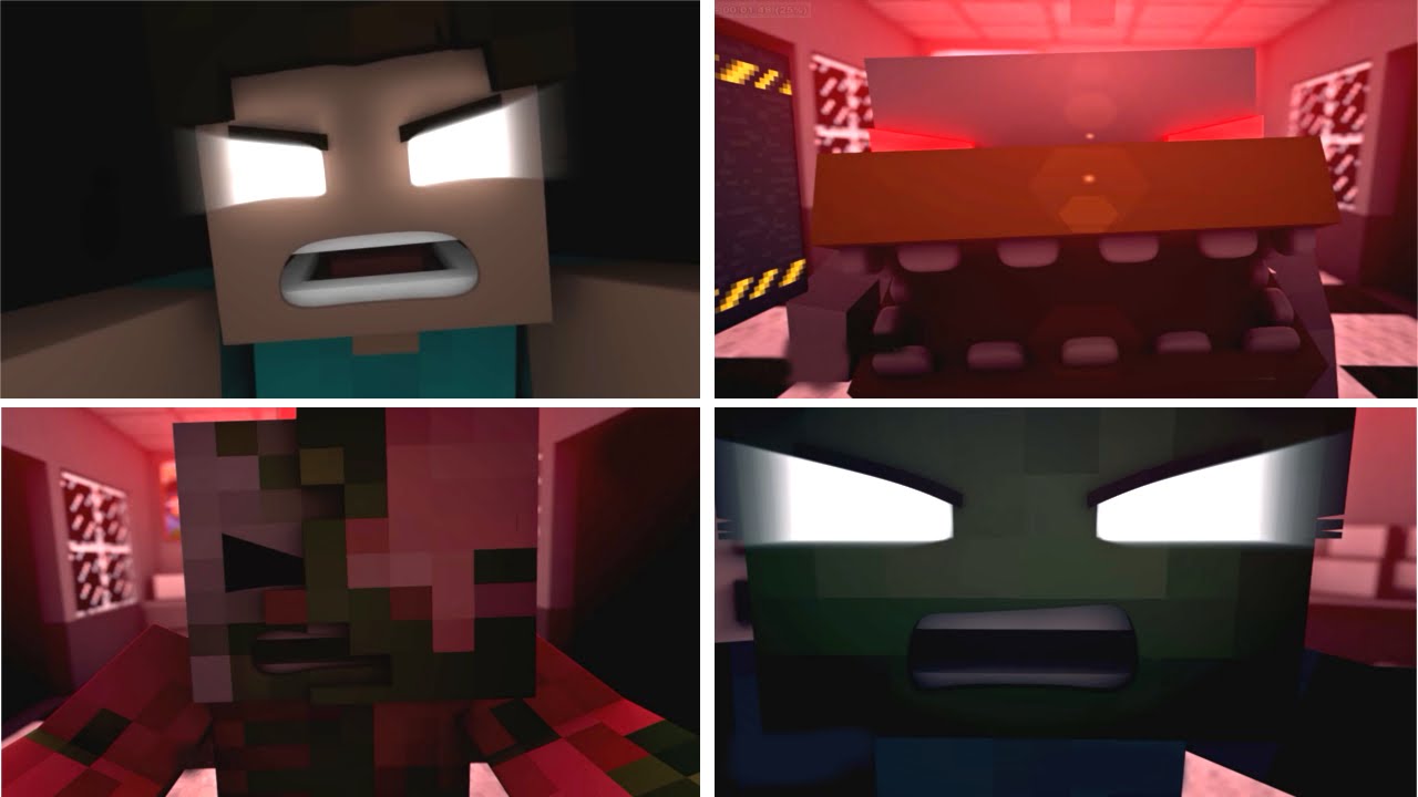 Five Nights With Herobrine ALL JUMPSCARES (MINECRAFT)