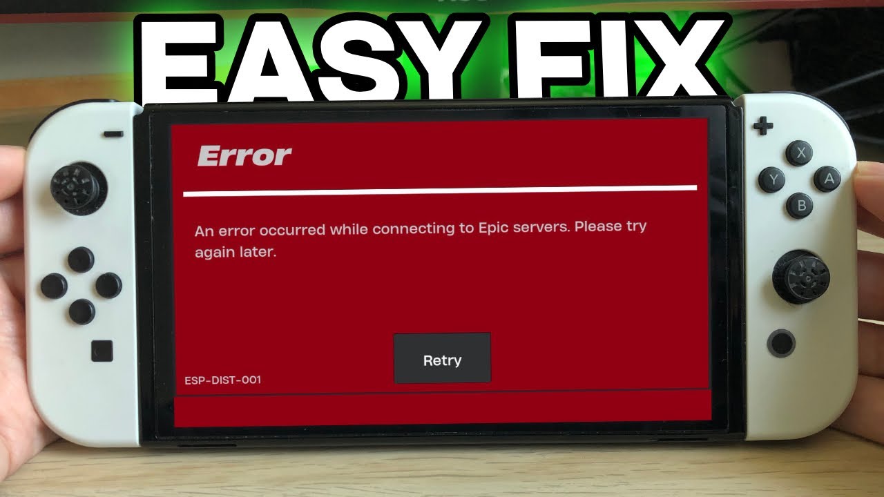 FIX ESP-DIST-001 error in Fortnite on Switch by clearing the cache
