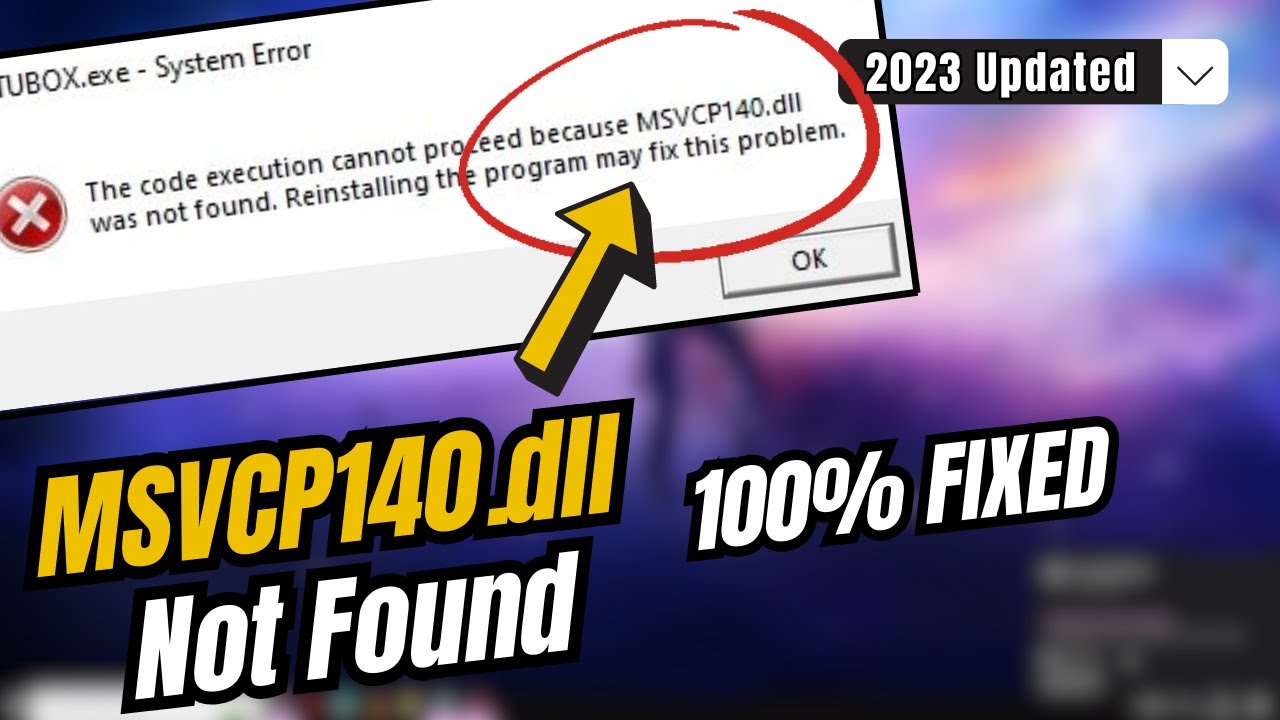 Fix MSVCP140.dll Missing or Not Found In Windows 11/10 - (2024 Updated)