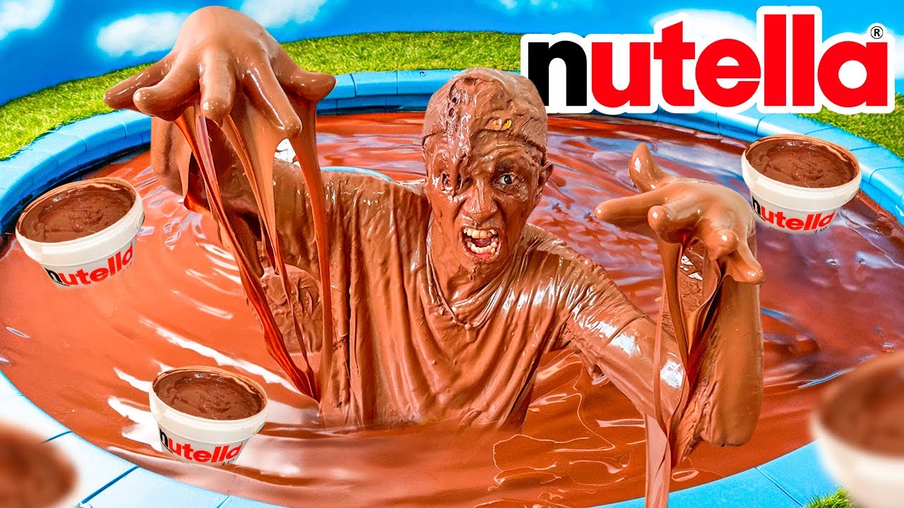 FIZ A MAIOR BANHEIRA DE NUTELLA *Bati o record ?