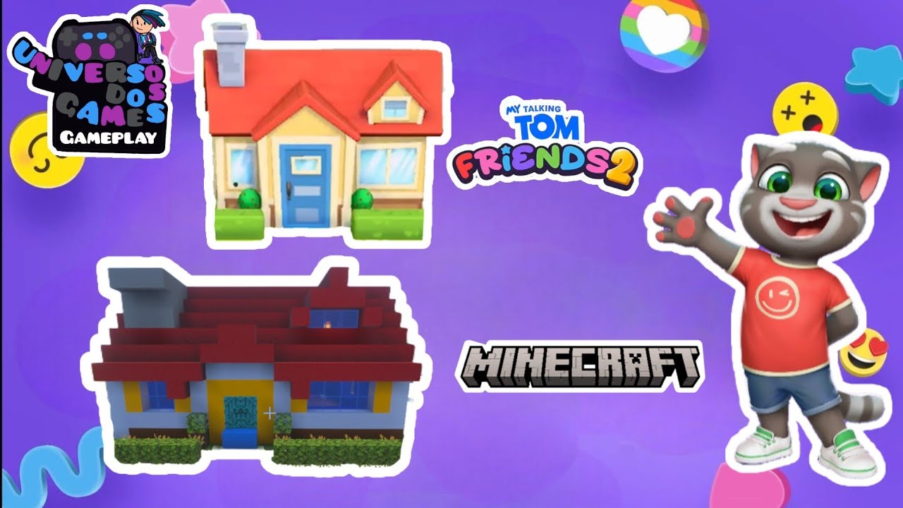 Fiz as casas do my talking tom friends 2 no minecraft (universo dos games 🎮)