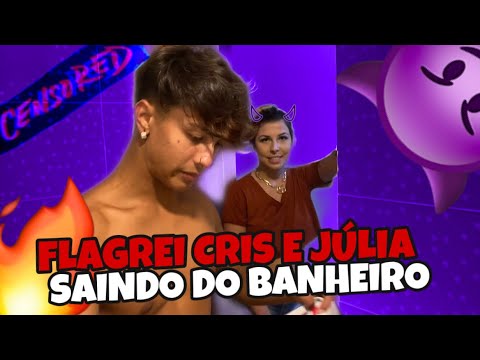 FLAGREI CRISTIAN POLICARPO E JÚLIA SAINDO DO BANHEIRO NO MEIO DO VÍDEO! O QUE ELES ESTAVAM FAZENDO??