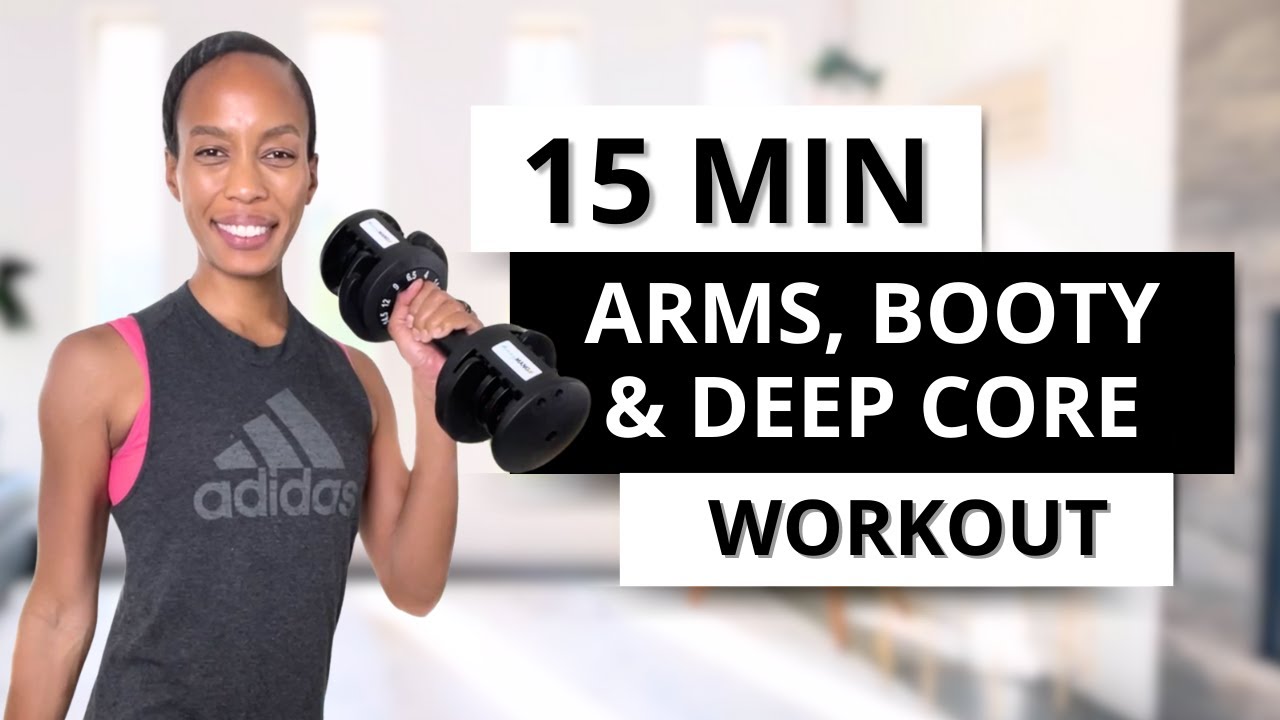 Flatten Your Abs & Lift Your Booty || Guided 15-Min Home Workout ||  Fitness for Moms || Mommy Mango