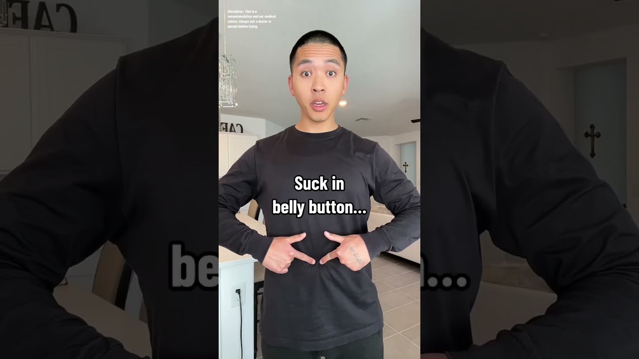 FLATTEN YOUR STOMACH with 1 easy trick! 🤯 #diy #satisfying #shorts