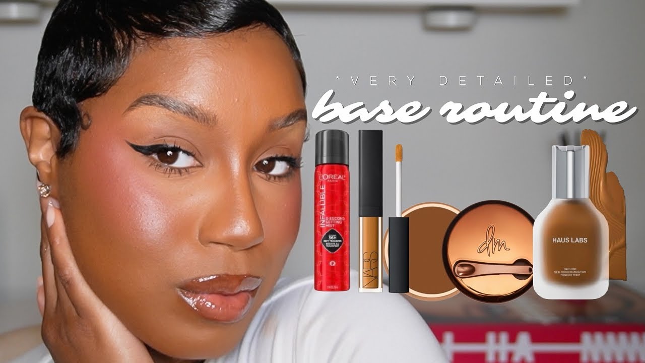 FLAWLESS *VERY DETAILED* MAKEUP BASE ROUTINE | LONG LASTING & FAVORITE PRODUCTS! | NATASHA S.