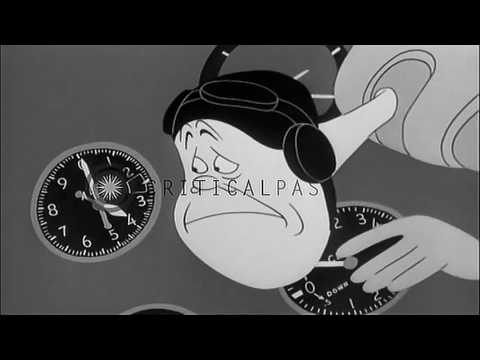 Flight Safety: Disorientation Crashes 1946 WWII cartoon (digitally remastered)